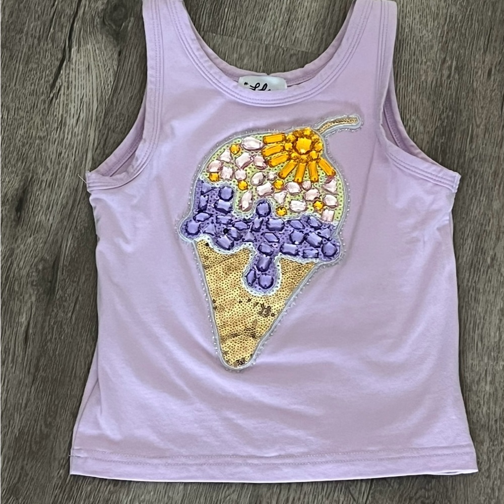 Lola and the Boys Ice Cream Crystal Tank Top